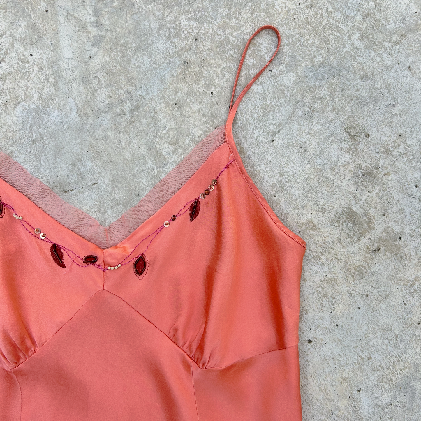 Vintage Silk Slip Top ‘’Uniform John Paul Richard’’