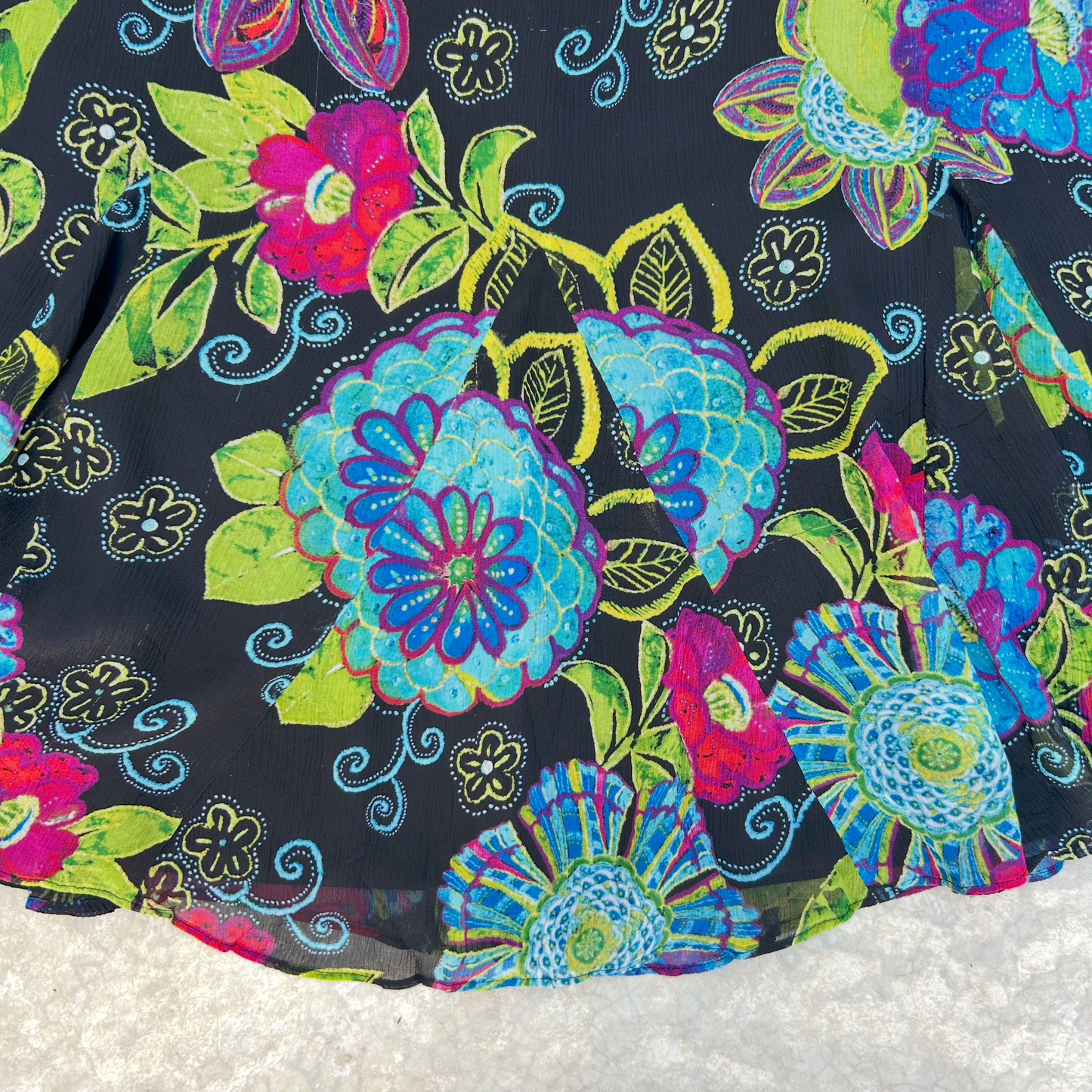 Vintage Godet Silk Skirt ‘’Chico’s’’