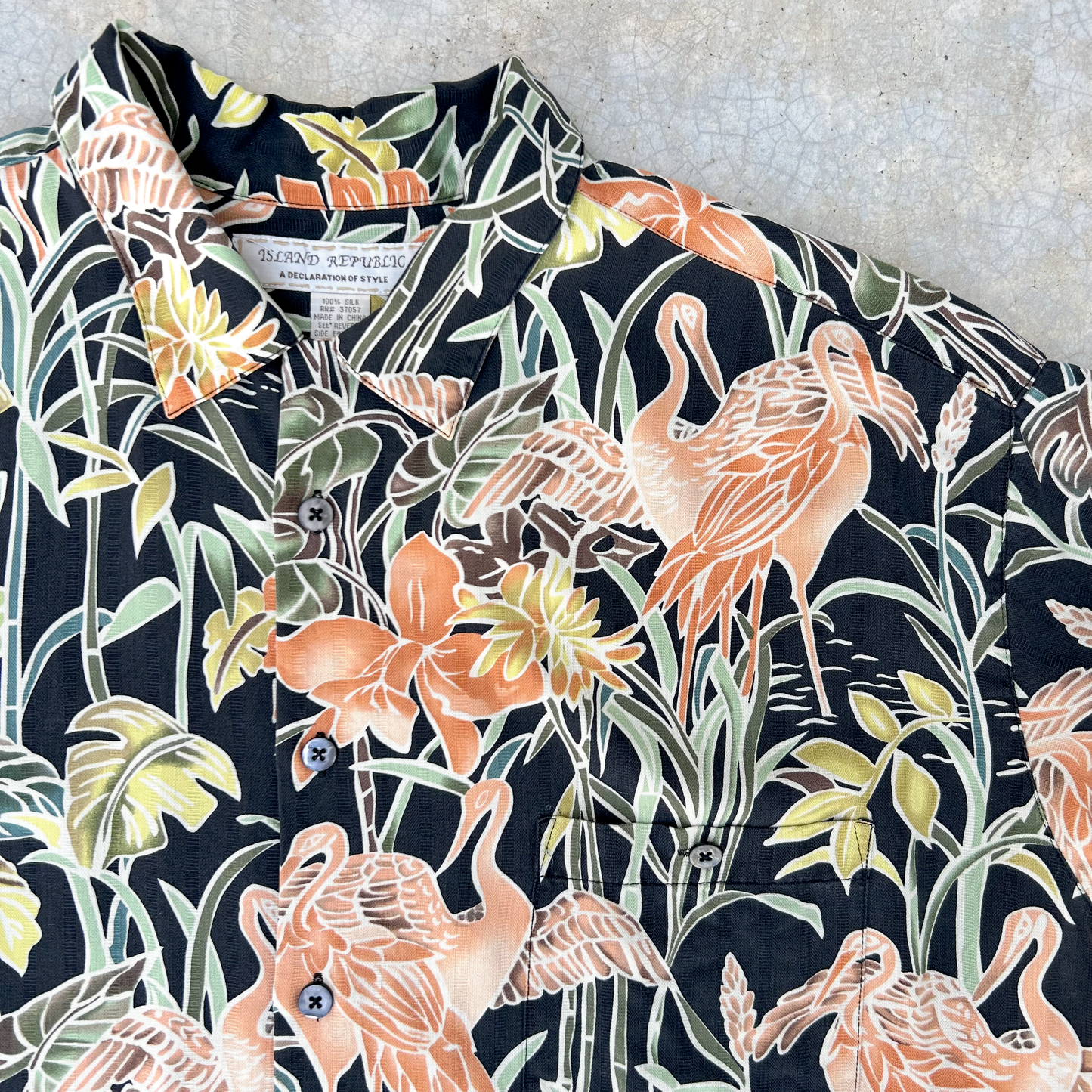 Vintage Silk Shirt ‘’Island Republic’’