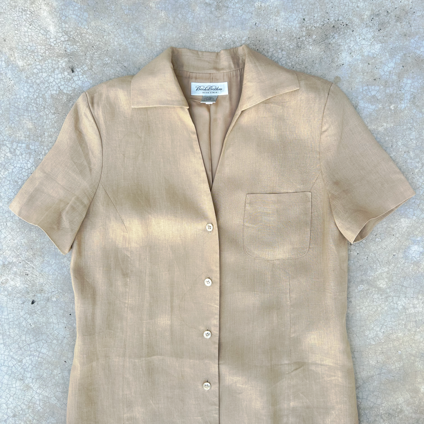 Vintage Linen Shirt Dress ‘’Brooke Brothers’’