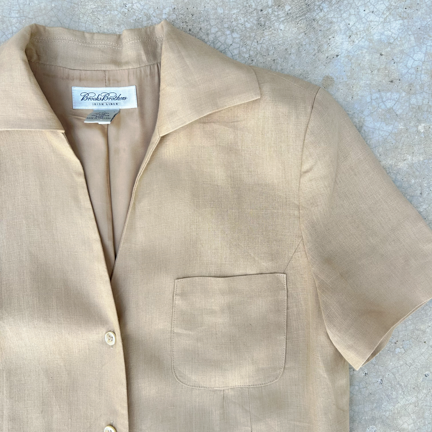 Vintage Linen Shirt Dress ‘’Brooke Brothers’’