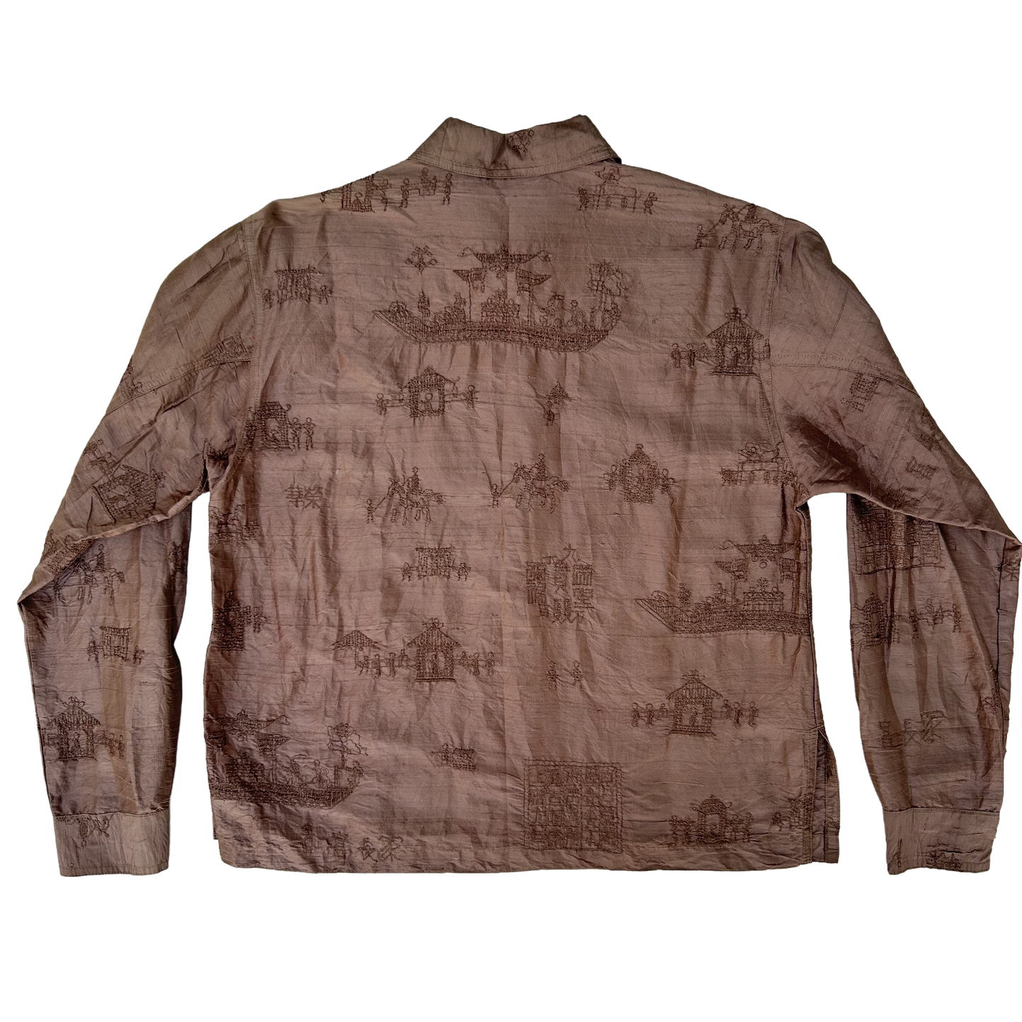 Vintage Silk Embroidered Shirt ‘’Chicos’’