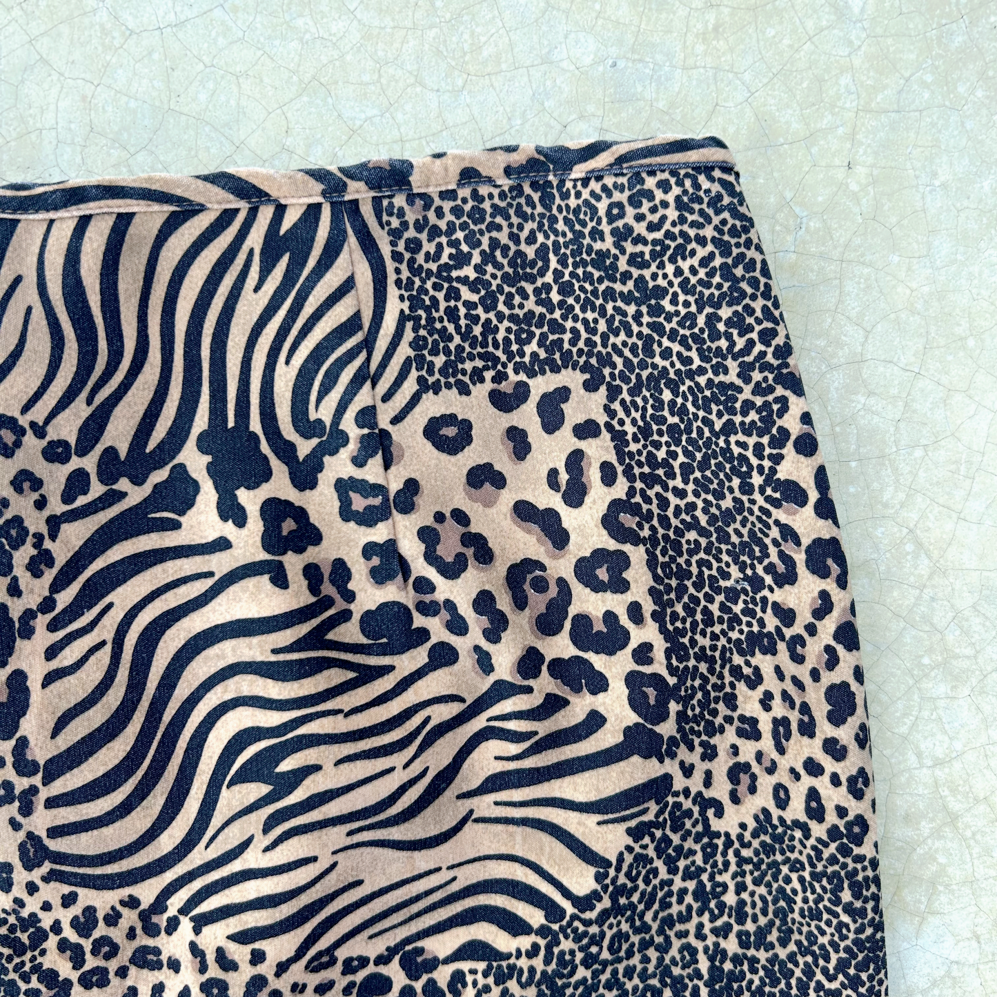 Vintage Rayon Blend Mini Skirt ‘’e.c.r.u’’