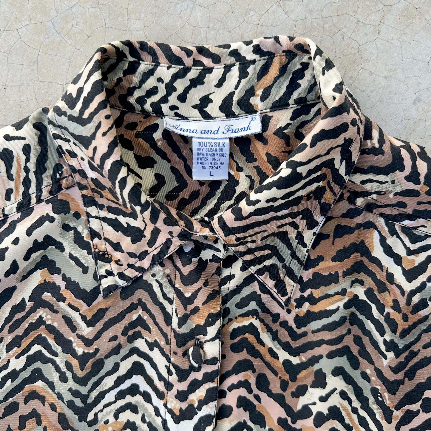 Vintage Silk Shirt ‘’Anna and Frank’’
