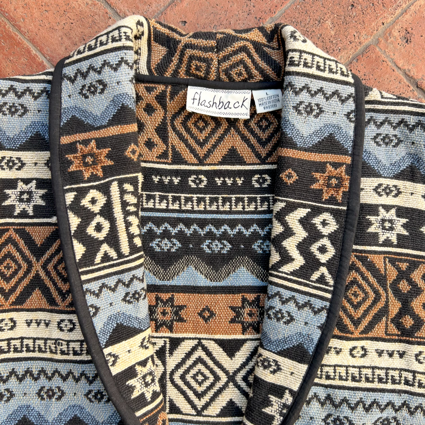 Vintage Cropped Cotton Tapestry Jacket ‘’Flashback’’