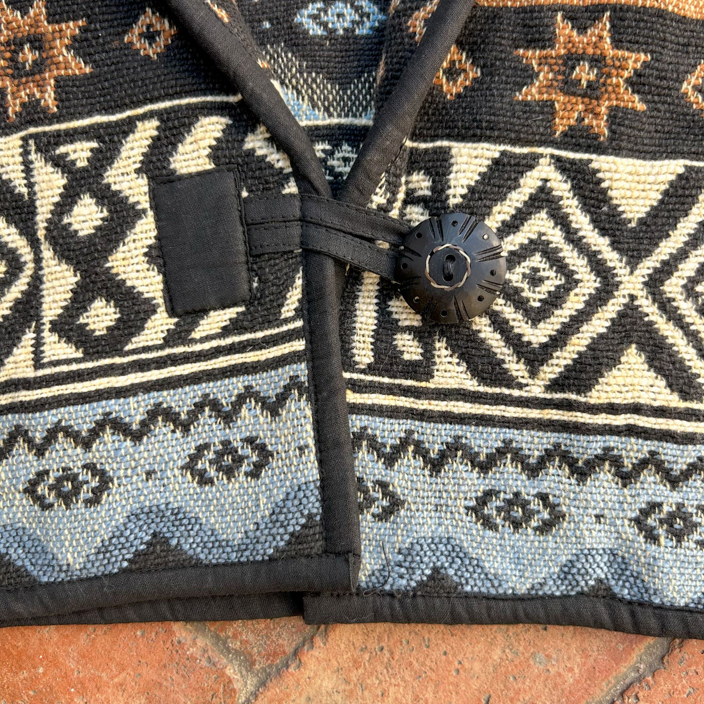 Vintage Cropped Cotton Tapestry Jacket ‘’Flashback’’
