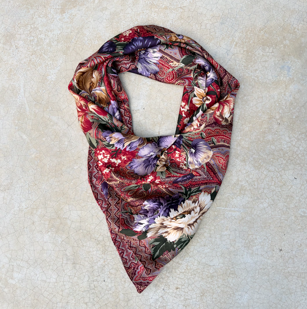 Vintage Silk Scarf ‘’Echo’’