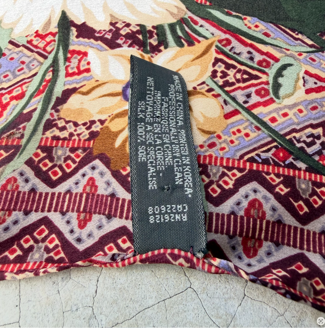 Vintage Silk Scarf ‘’Echo’’
