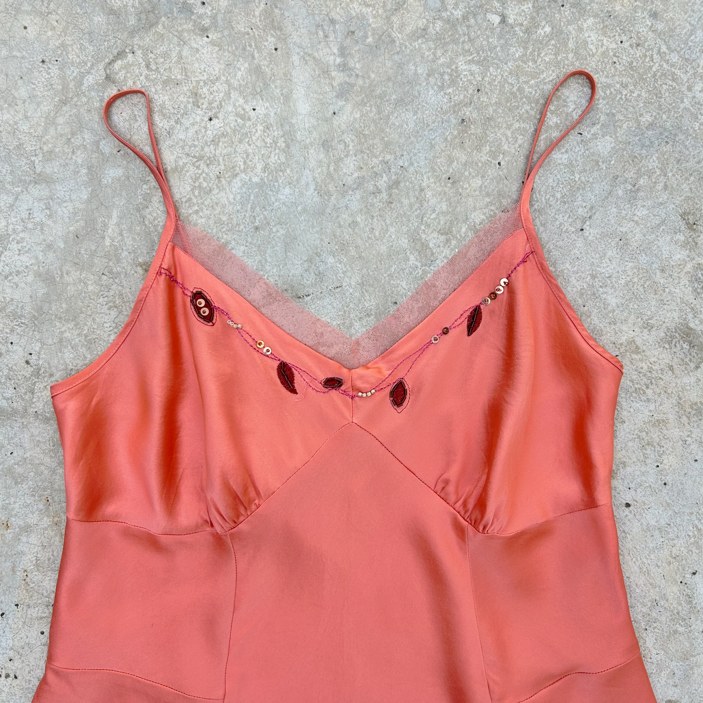 Vintage Silk Slip Top ‘’Uniform John Paul Richard’’