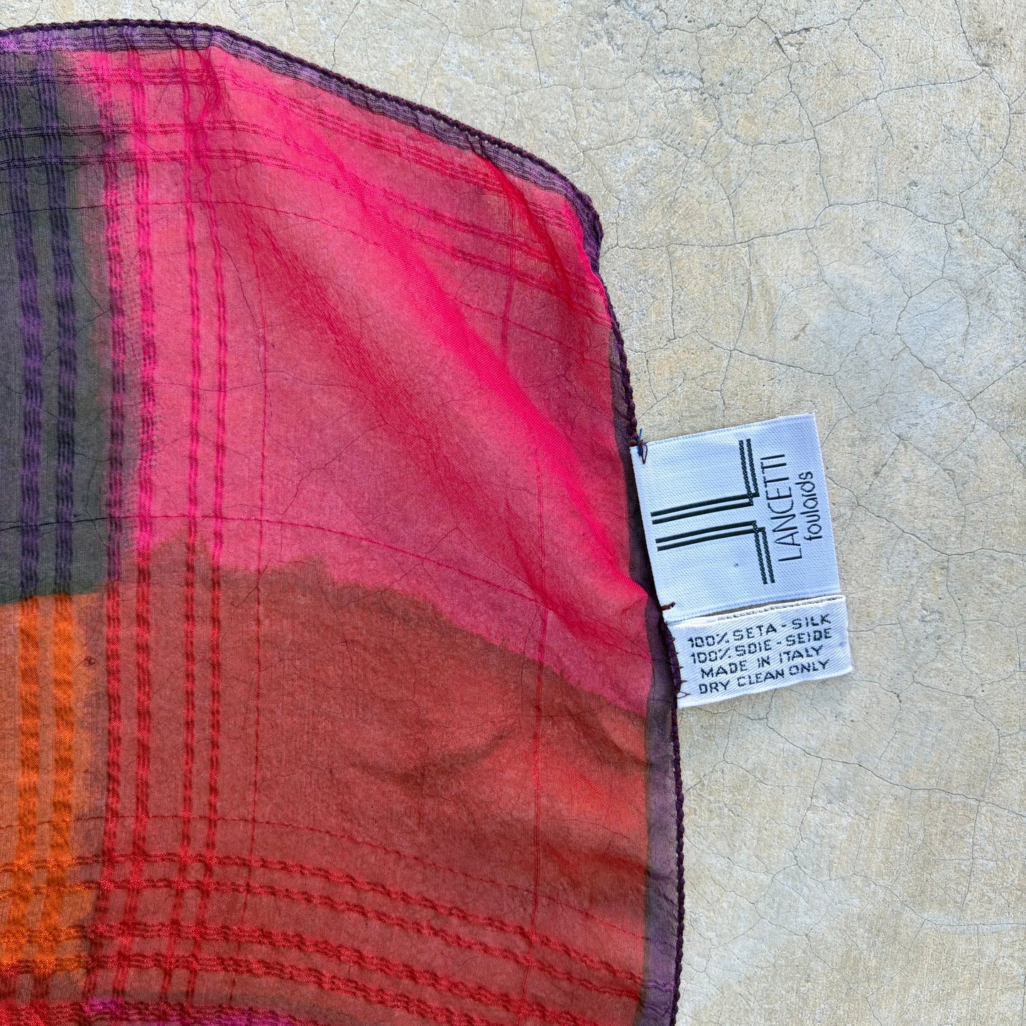 Vintage Silk Scarf ‘’Lancetti Foulards’’