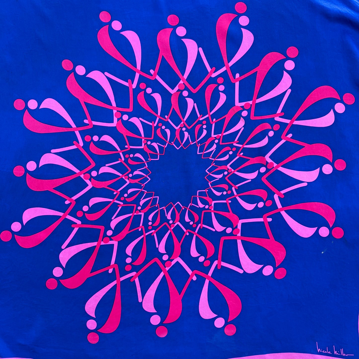 Vintage Silk Scarf ‘’Nicolle Miller’’