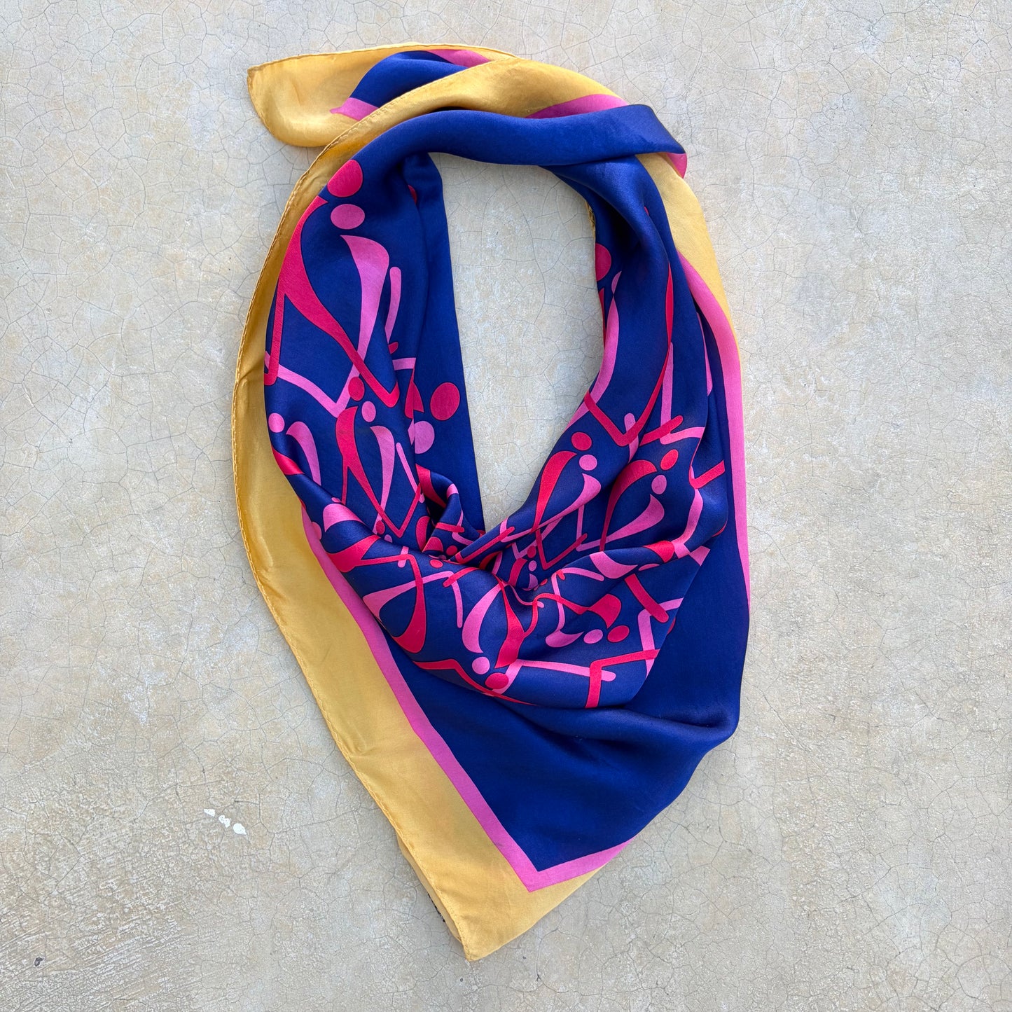 Vintage Silk Scarf ‘’Nicolle Miller’’