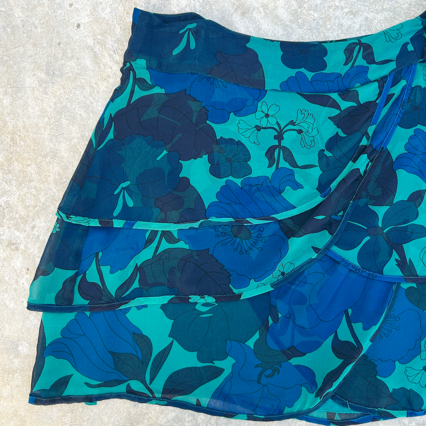 Vintage Tiered Silk Mini Skirt ‘’Lux’’