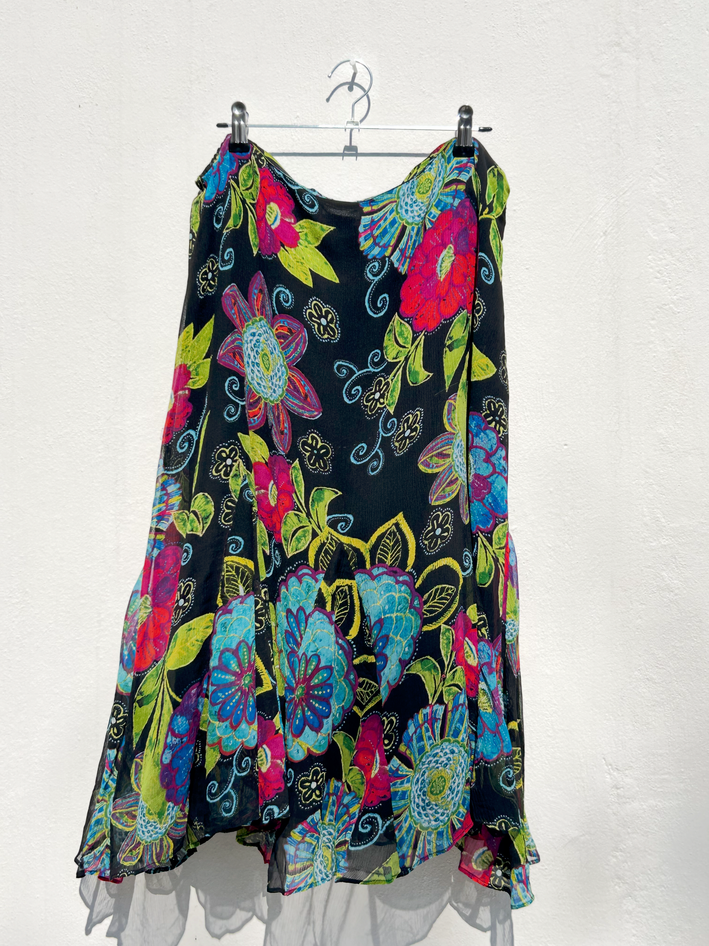 Vintage Godet Silk Skirt ‘’Chico’s’’