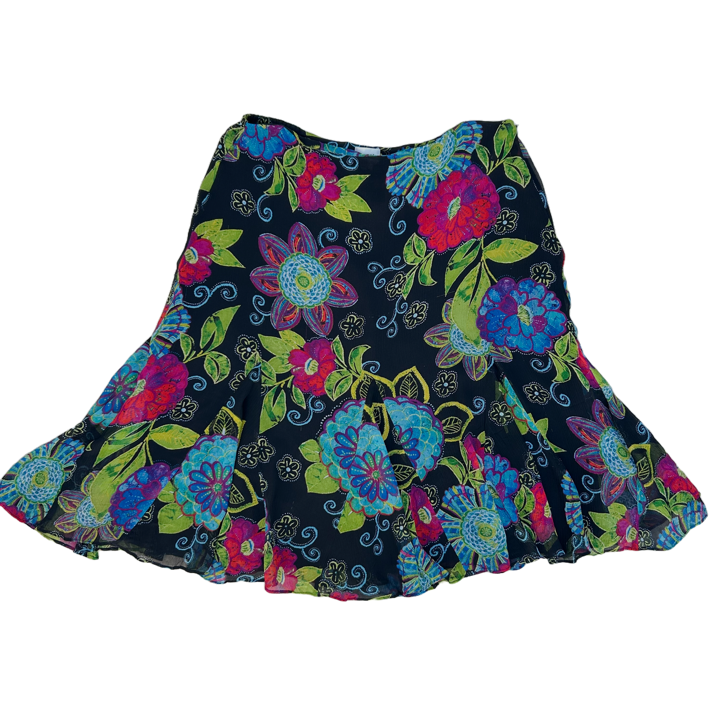 Vintage Godet Silk Skirt ‘’Chico’s’’