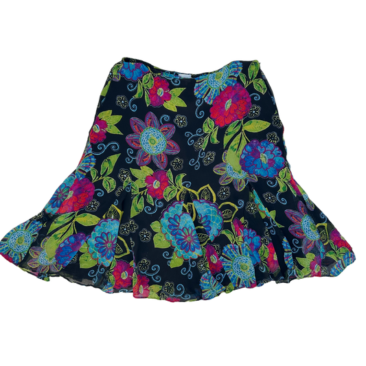 Vintage Godet Silk Skirt ‘’Chico’s’’