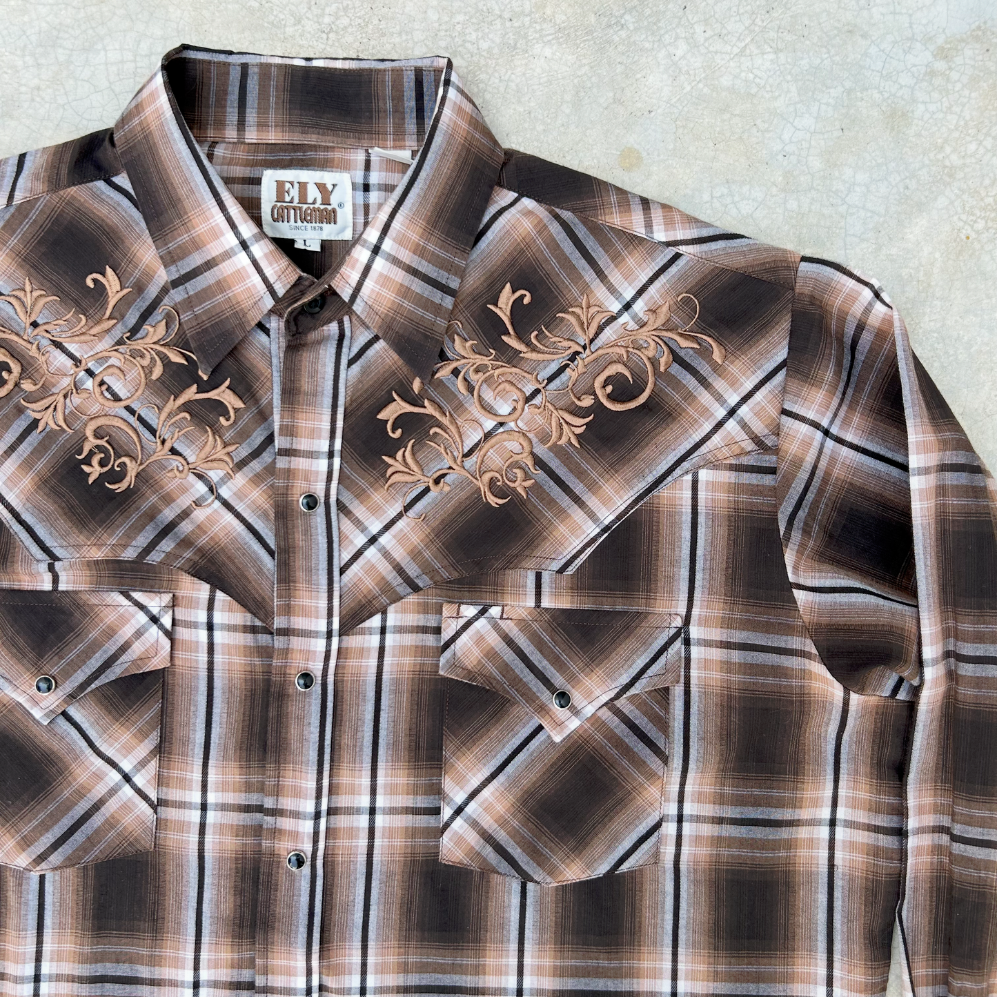 Vintage Western Cotton Blend Shirt  ‘’Ely Cattleman’’