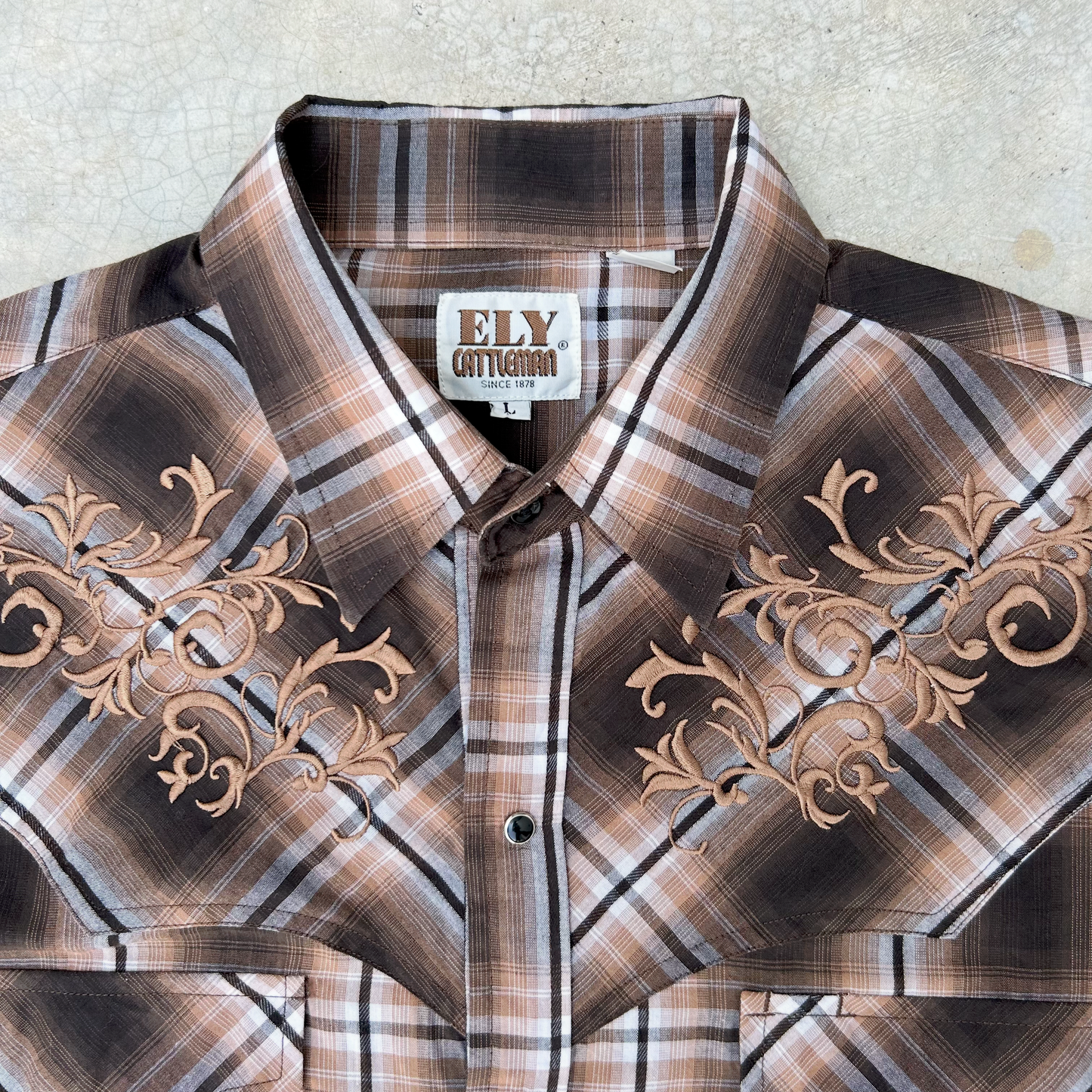 Vintage Western Cotton Blend Shirt  ‘’Ely Cattleman’’