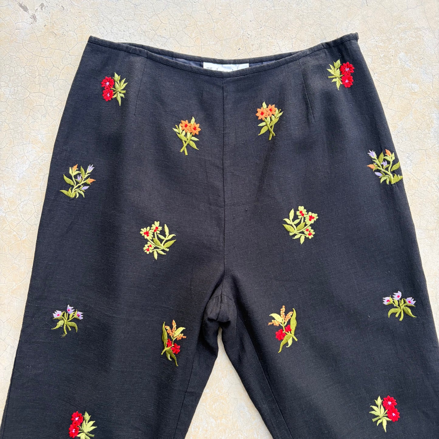Vintage Linen Blend Capri Trousers ‘’Dressbarn’’