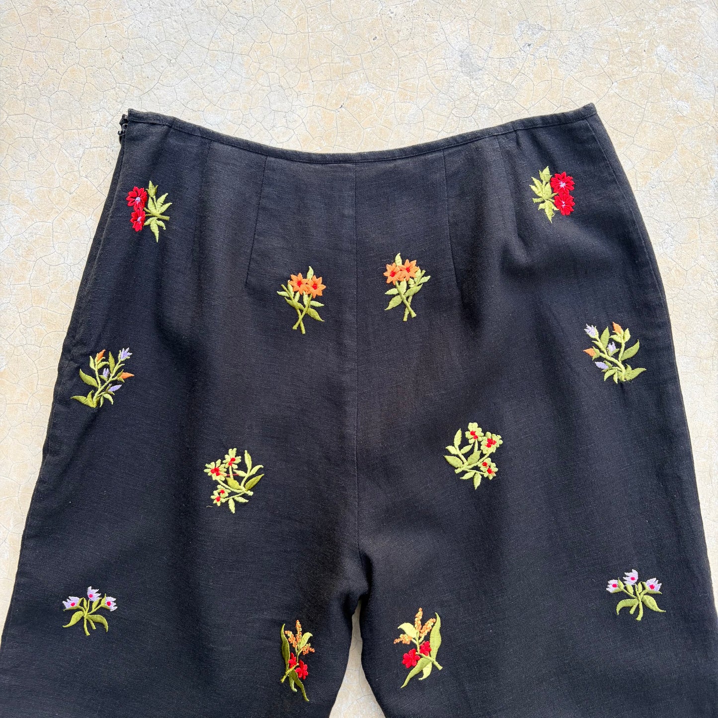 Vintage Linen Blend Capri Trousers ‘’Dressbarn’’