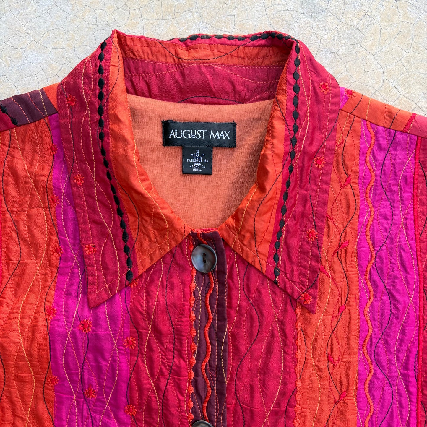 Vintage Y2K Quilted Silk Jacket ‘’August Max’’