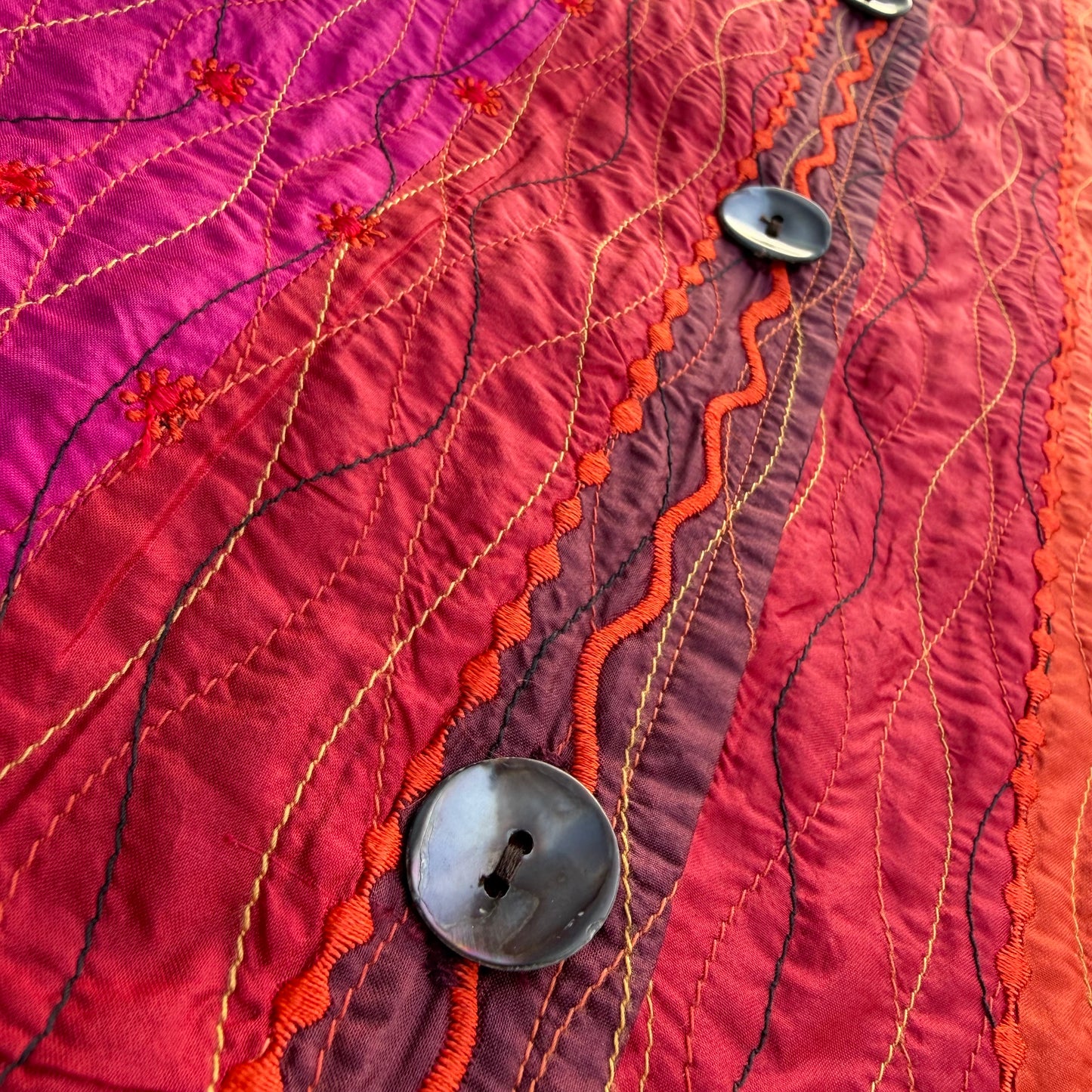 Vintage Y2K Quilted Silk Jacket ‘’August Max’’