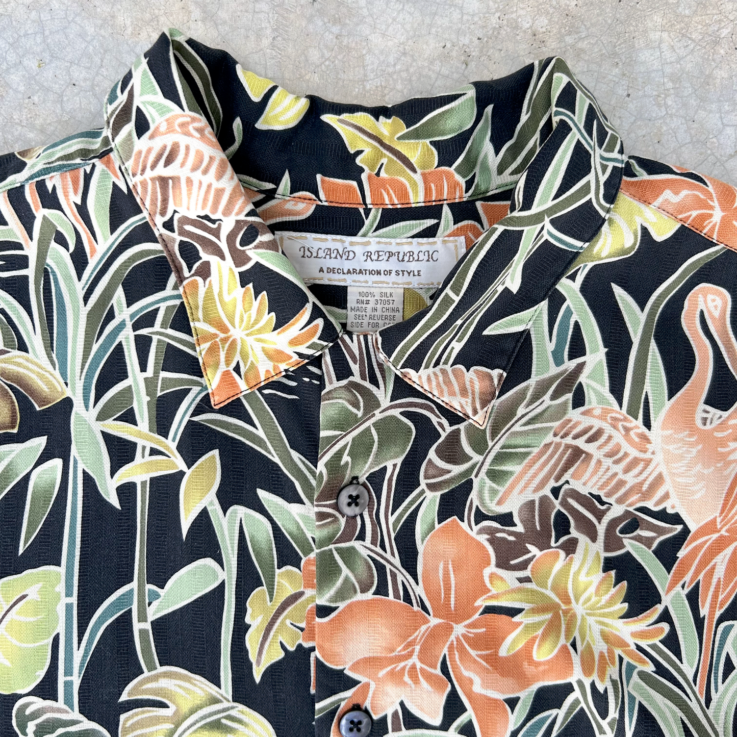 Vintage Silk Shirt ‘’Island Republic’’