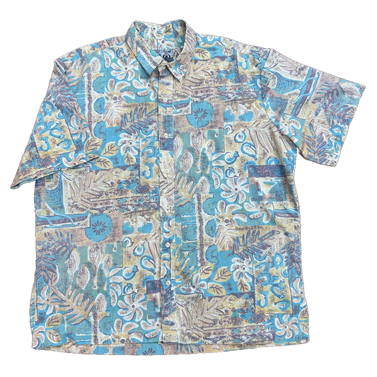 Vintage Cotton Blend Shirt ‘’Maui Sunset’’