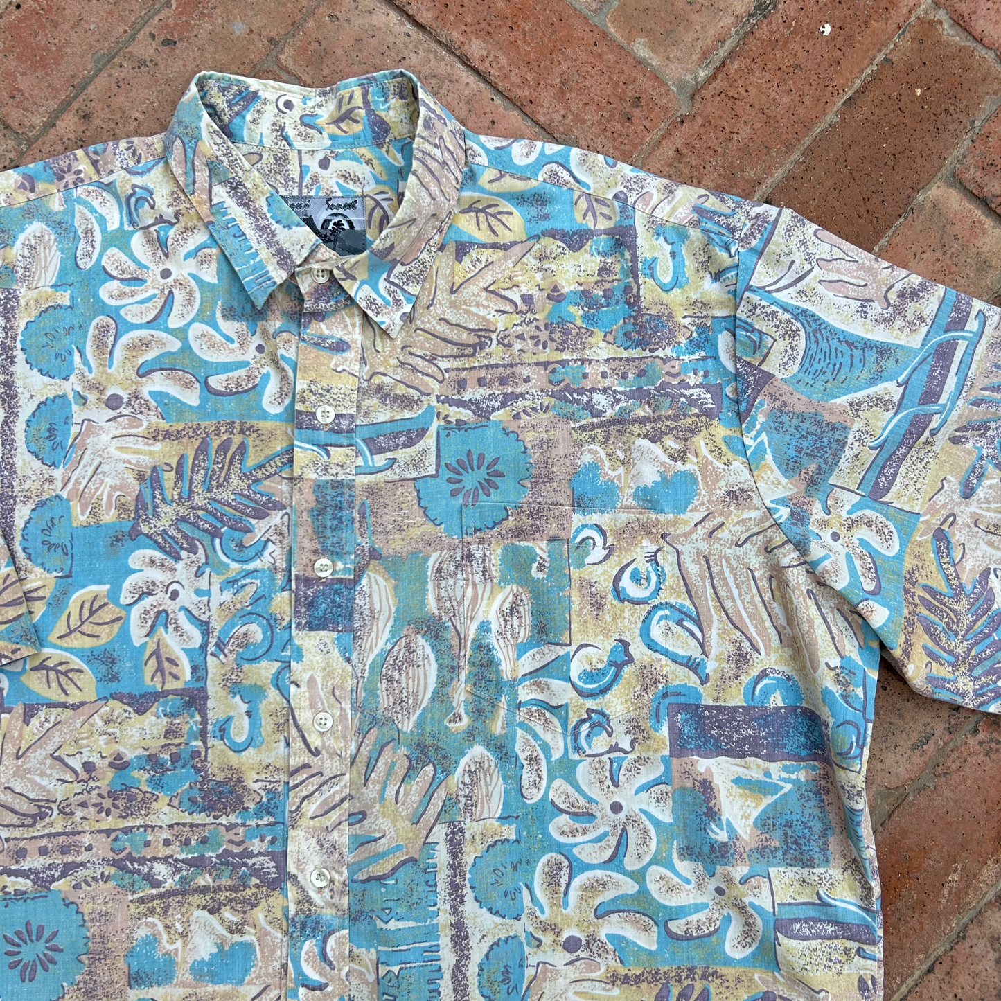 Vintage Cotton Blend Shirt ‘’Maui Sunset’’