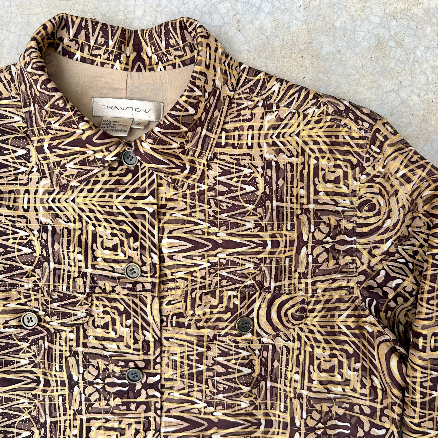 Silk Jean Jacket ‘’Transitions’’