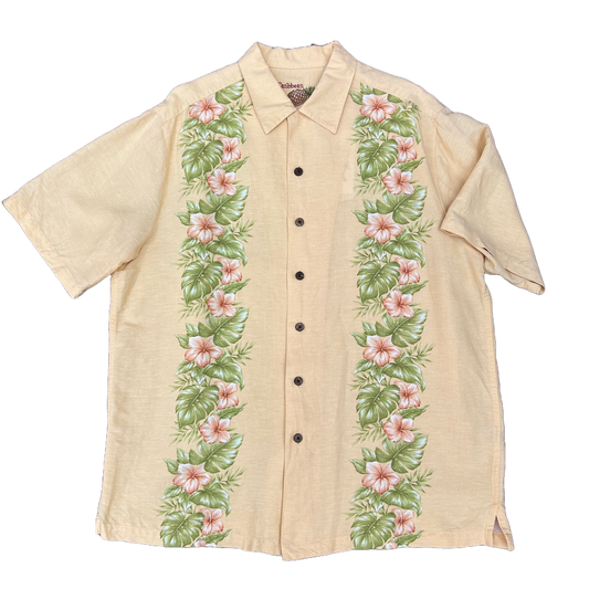 Vintage Hawaiian Linen Blend Shirt ‘’Caribbean’’