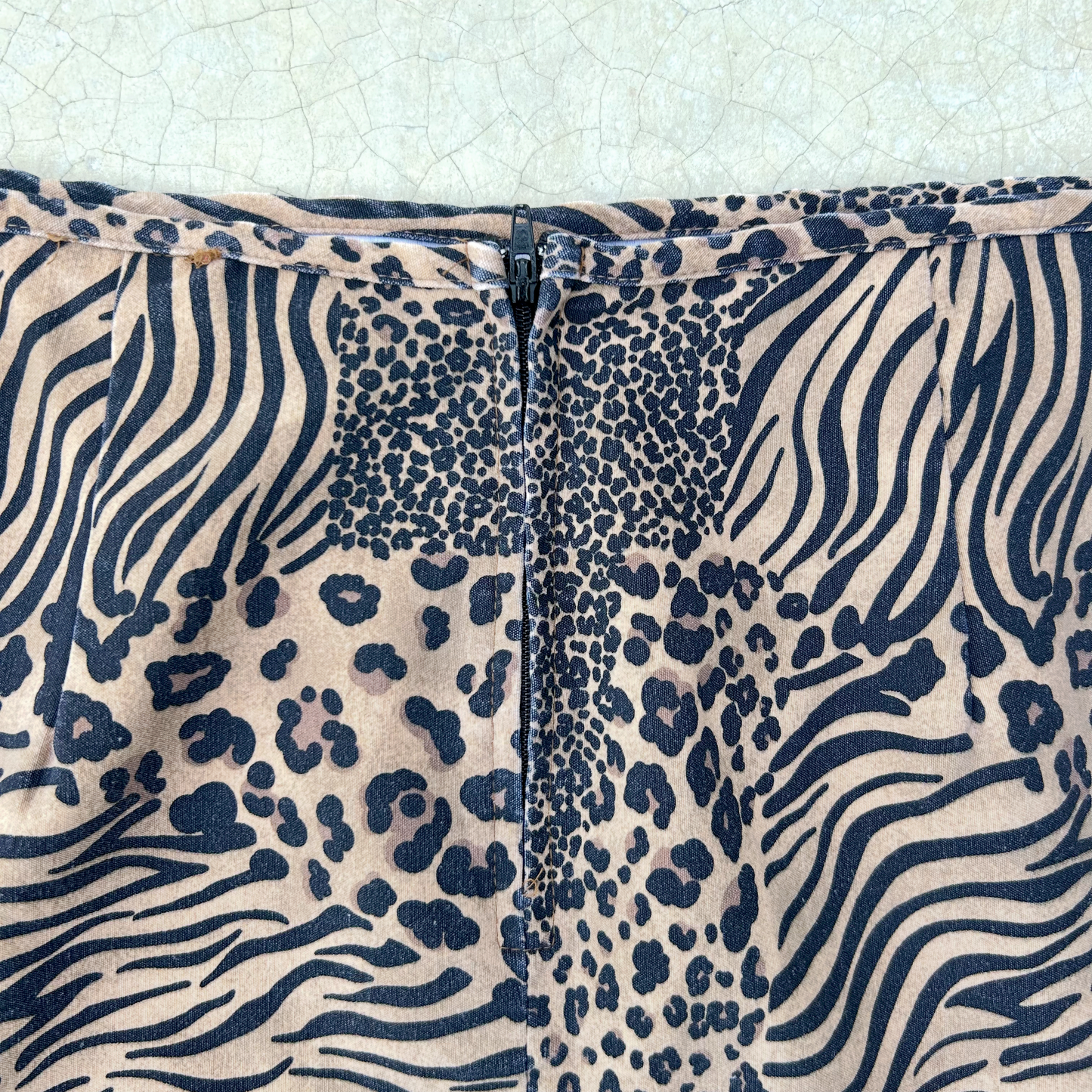 Vintage Rayon Blend Mini Skirt ‘’e.c.r.u’’