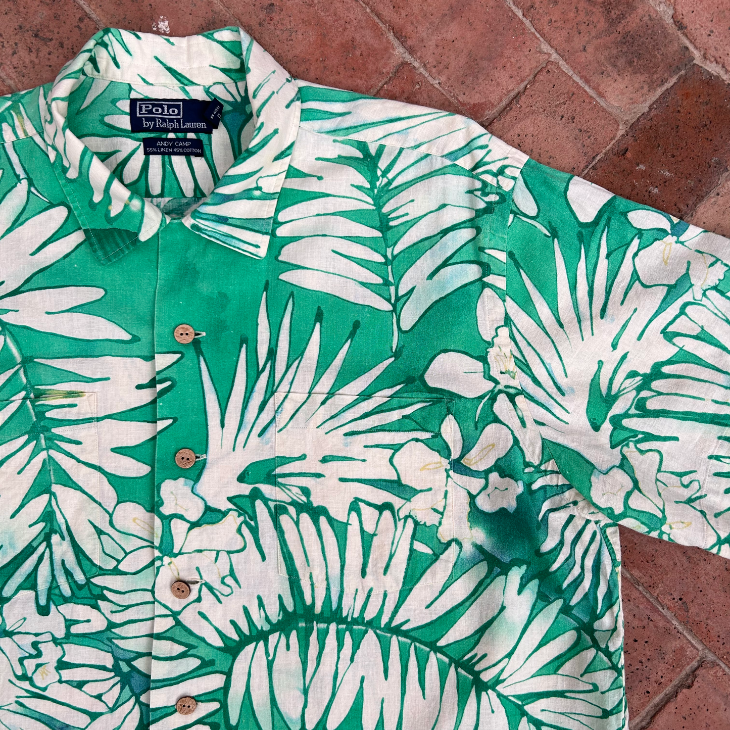 Vintage Hawaiian Linen Blend Shirt ‘’Ralph Lauren’’