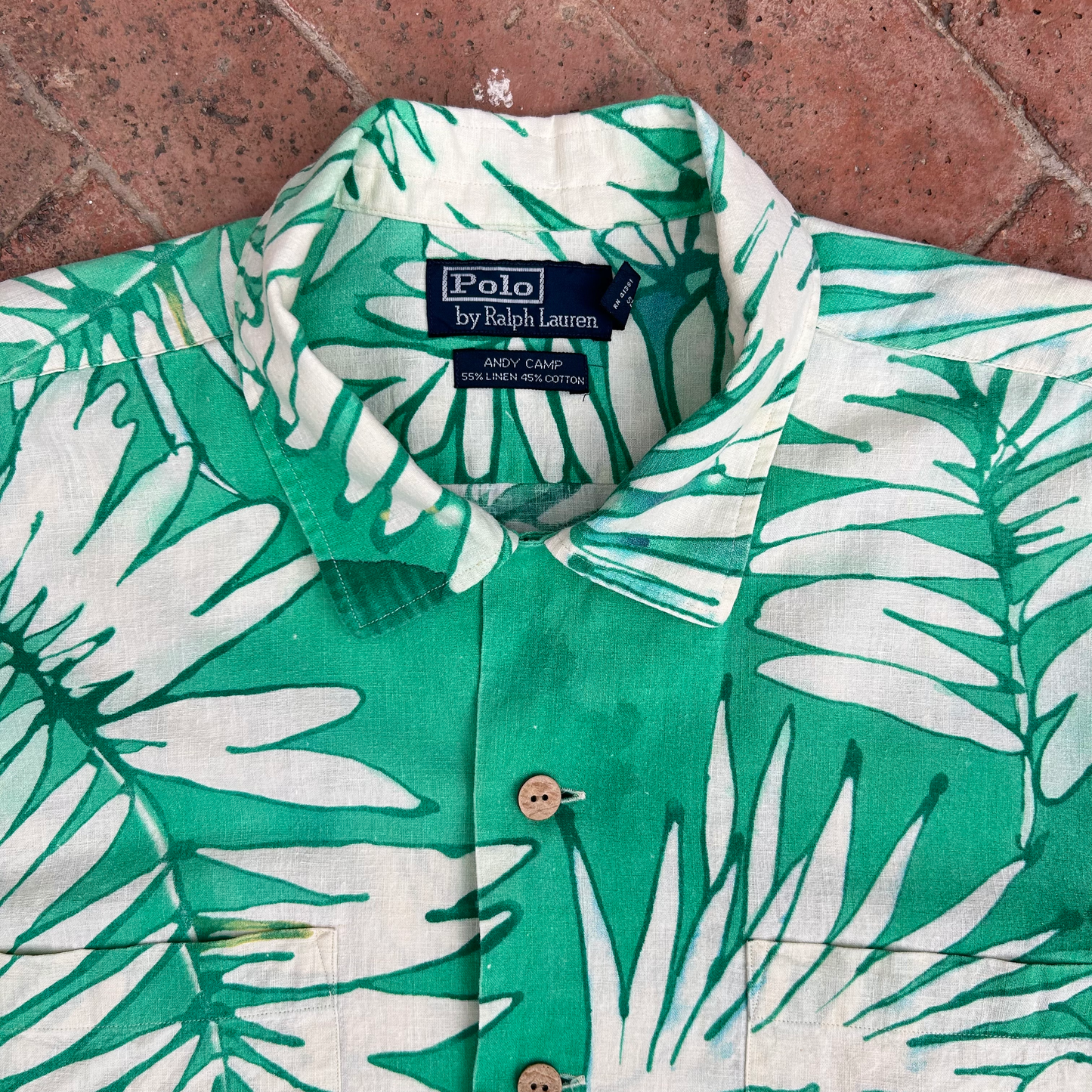 Vintage Hawaiian Linen Blend Shirt ‘’Ralph Lauren’’