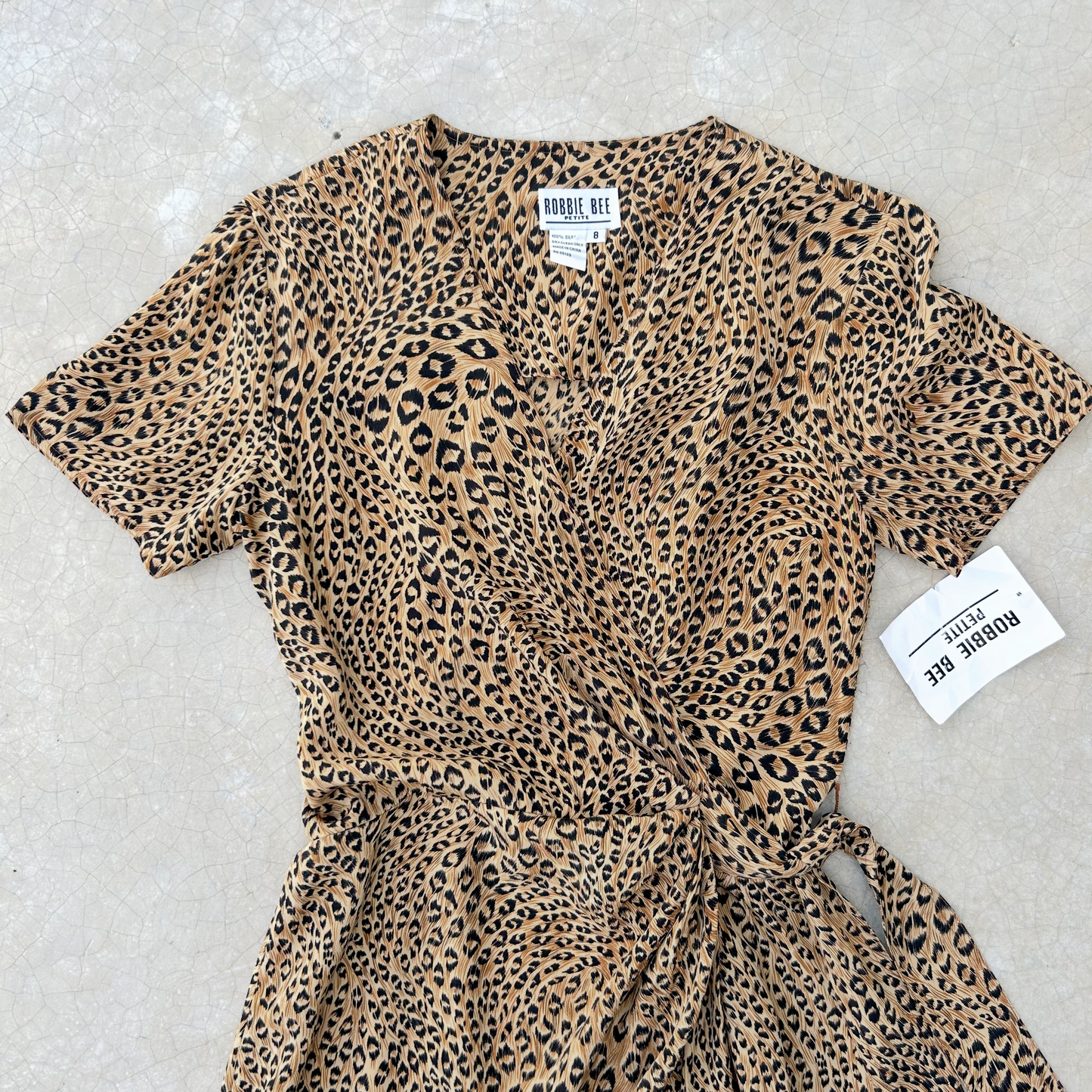 Deadstock Wrap Around Silk Dress ‘’Robbie Bee Petite’’