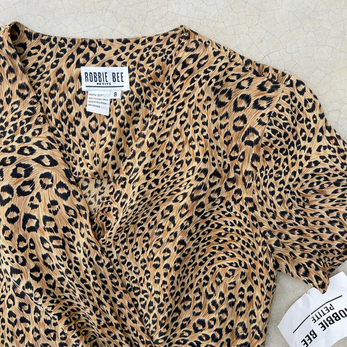 Deadstock Wrap Around Silk Dress ‘’Robbie Bee Petite’’