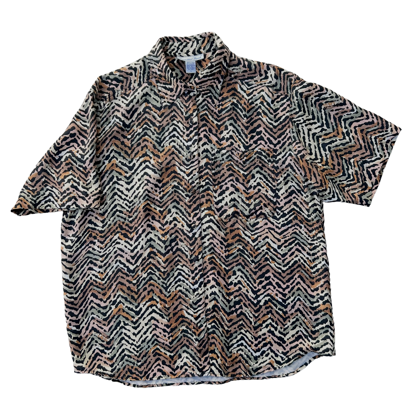 Vintage Silk Shirt ‘’Anna and Frank’’