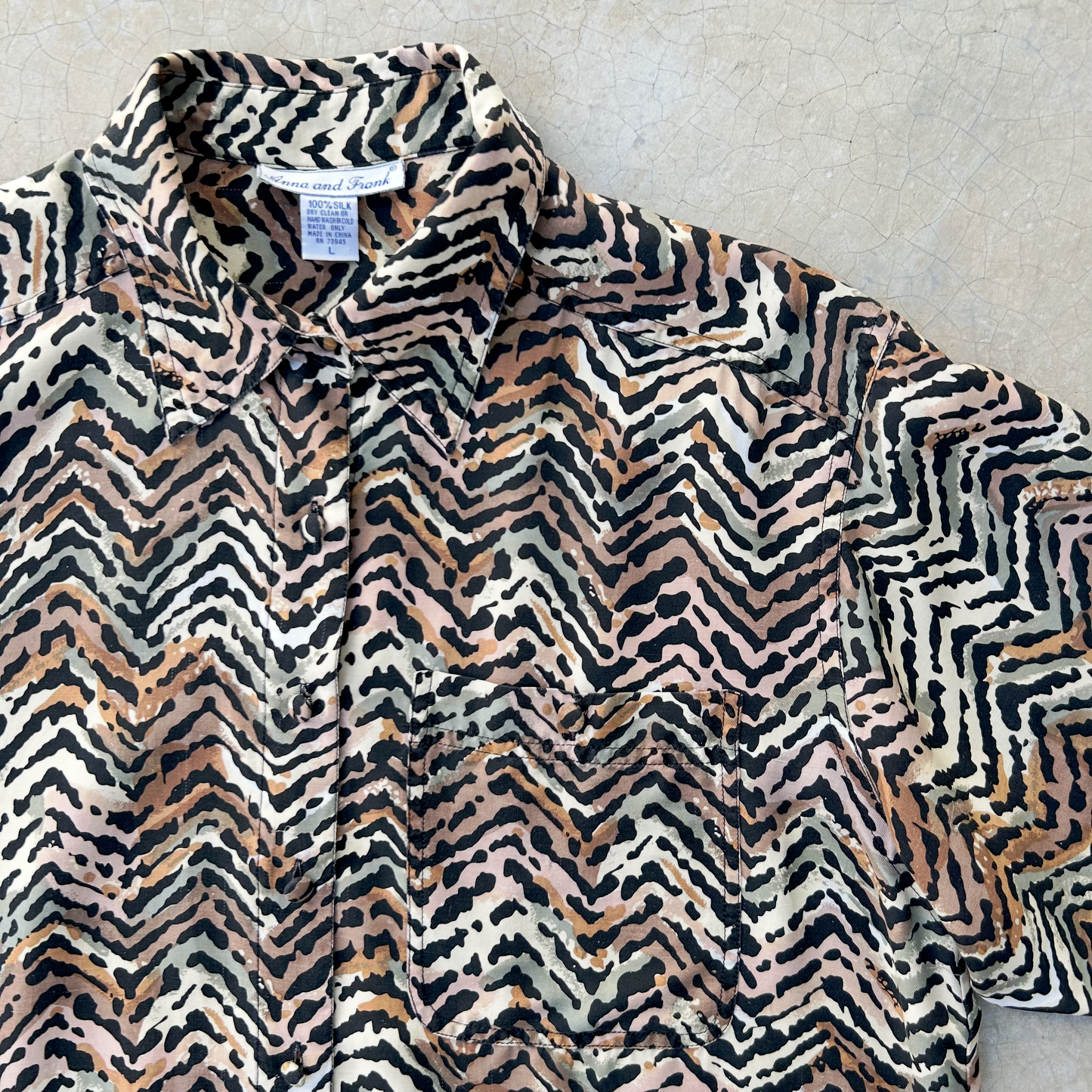 Vintage Silk Shirt ‘’Anna and Frank’’