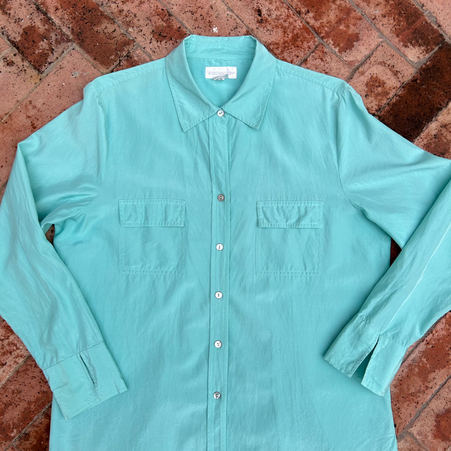 Vintage Long Silk Blend Shirt ‘’Worthington’’