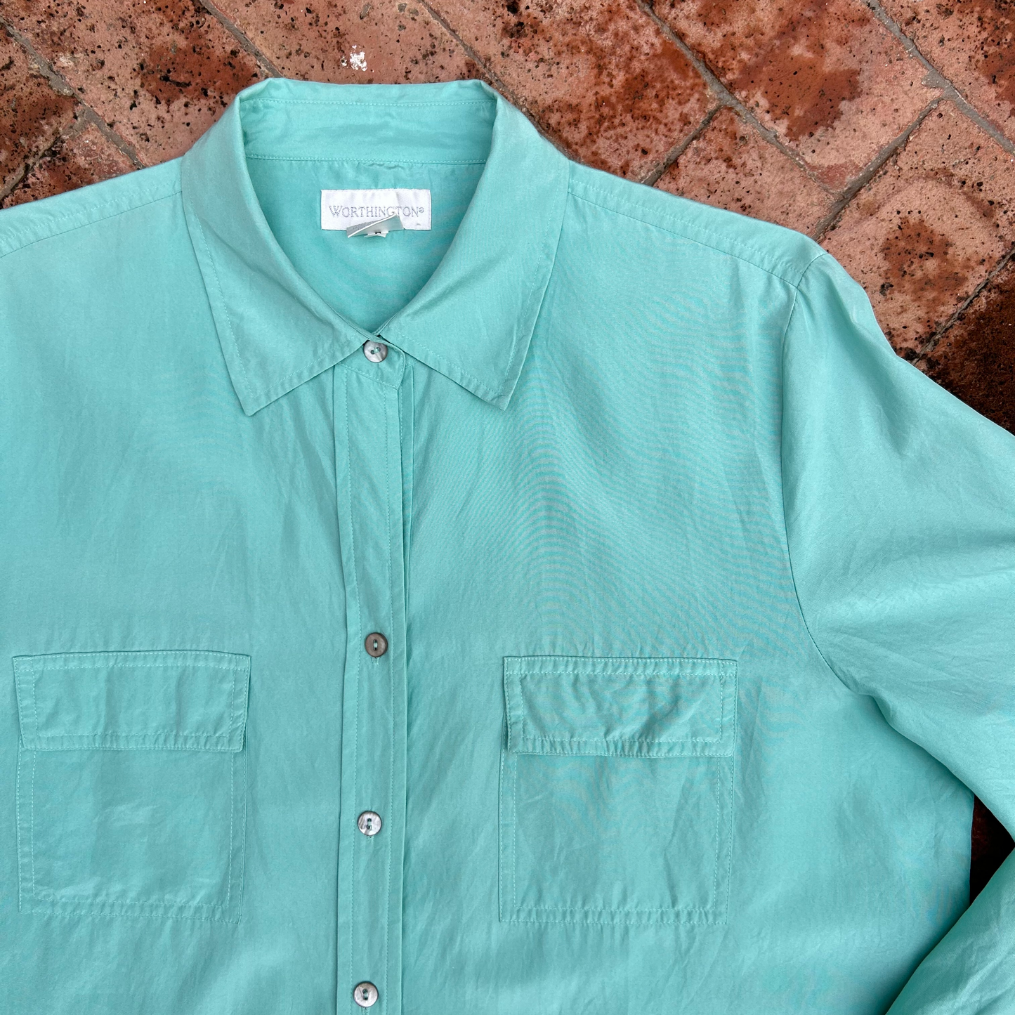 Vintage Long Silk Blend Shirt ‘’Worthington’’