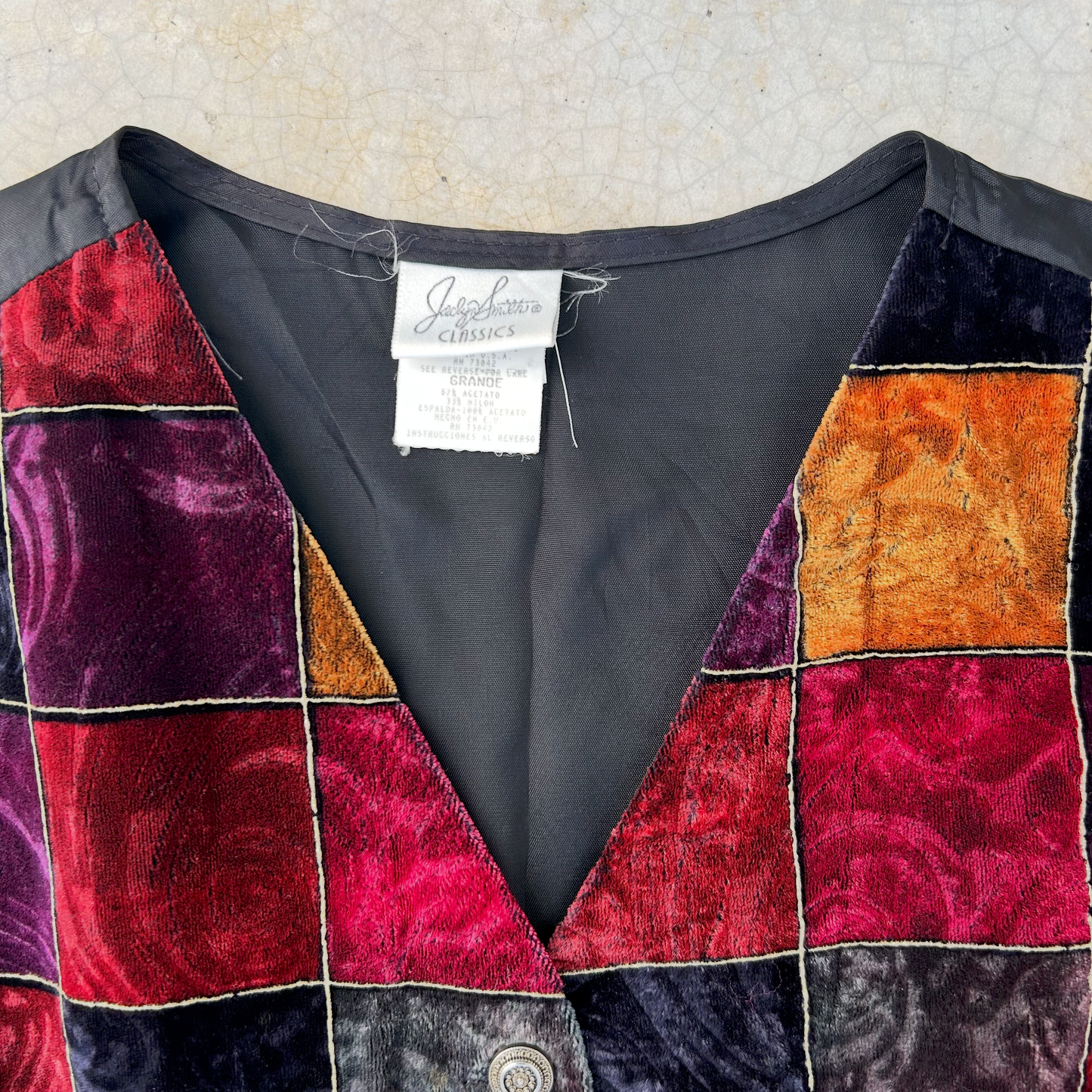 Vintage Velvet Vest ‘’Jaclyn Smith’’