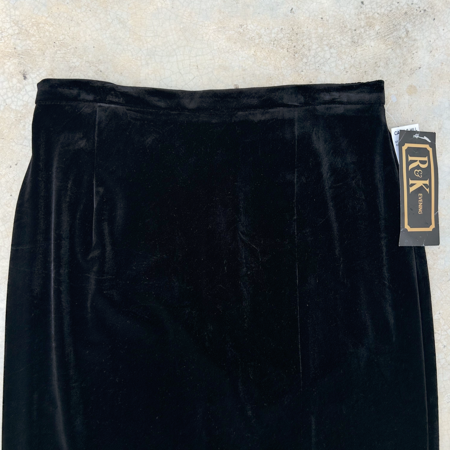 Deadstock Vintage Velvet Maxi Skirt ‘’R&K Evening’’