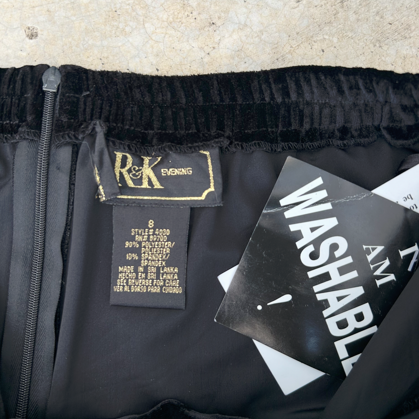 Deadstock Vintage Velvet Maxi Skirt ‘’R&K Evening’’