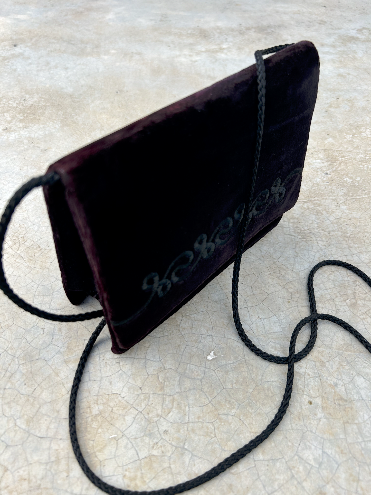 Vintage Velvet Flap Crossbody Crossbody Bag ‘’Sin Etiqueta’’