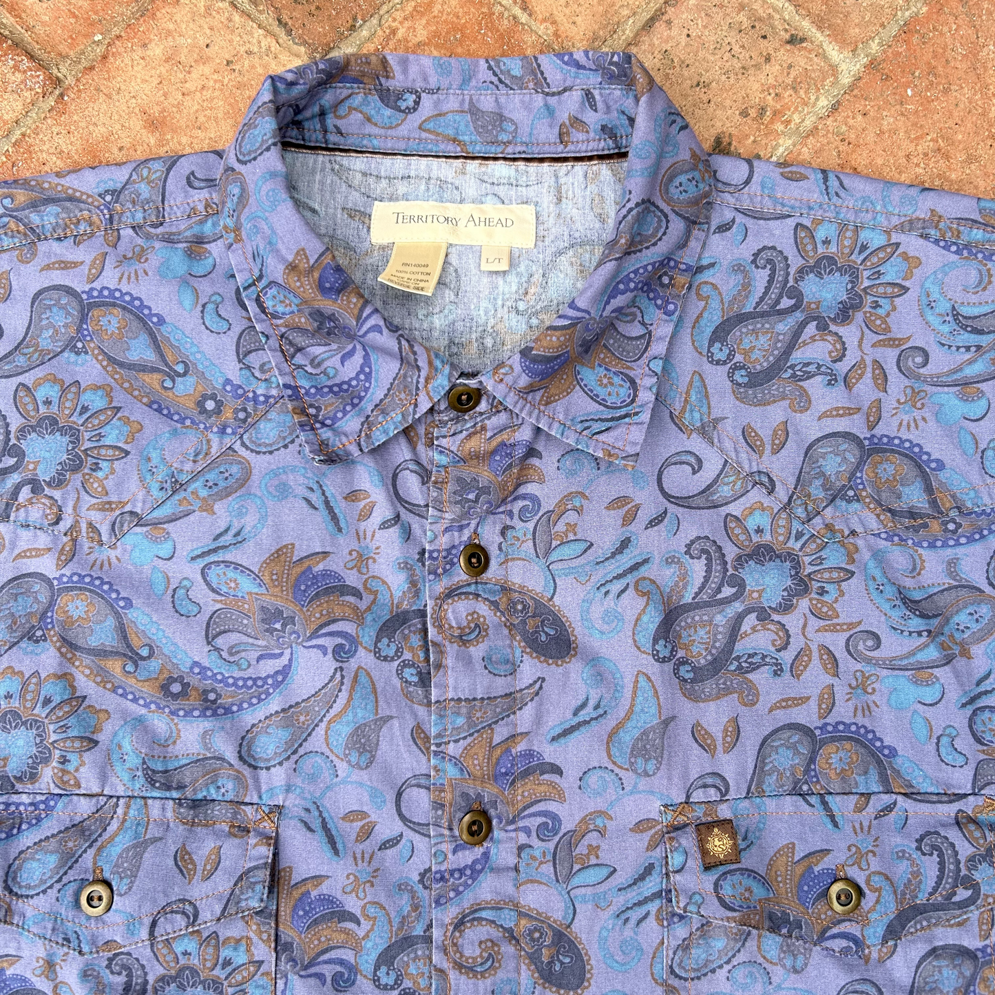 Vintage Western Cotton Shirt ‘’Territory Ahead’’