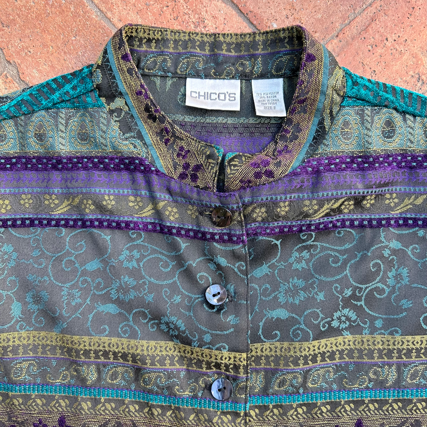 Vintage Jacquard Blend Jacket ‘’Chico’s’’