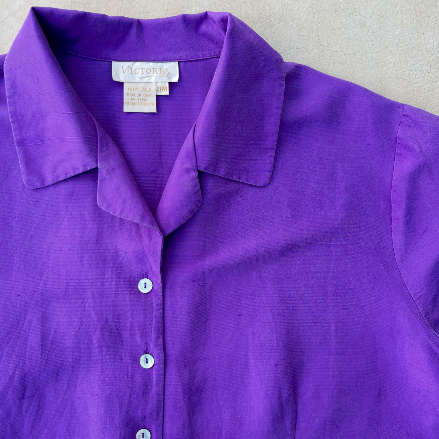 Vintage Silk Shirt ‘’Victoria Soie’’