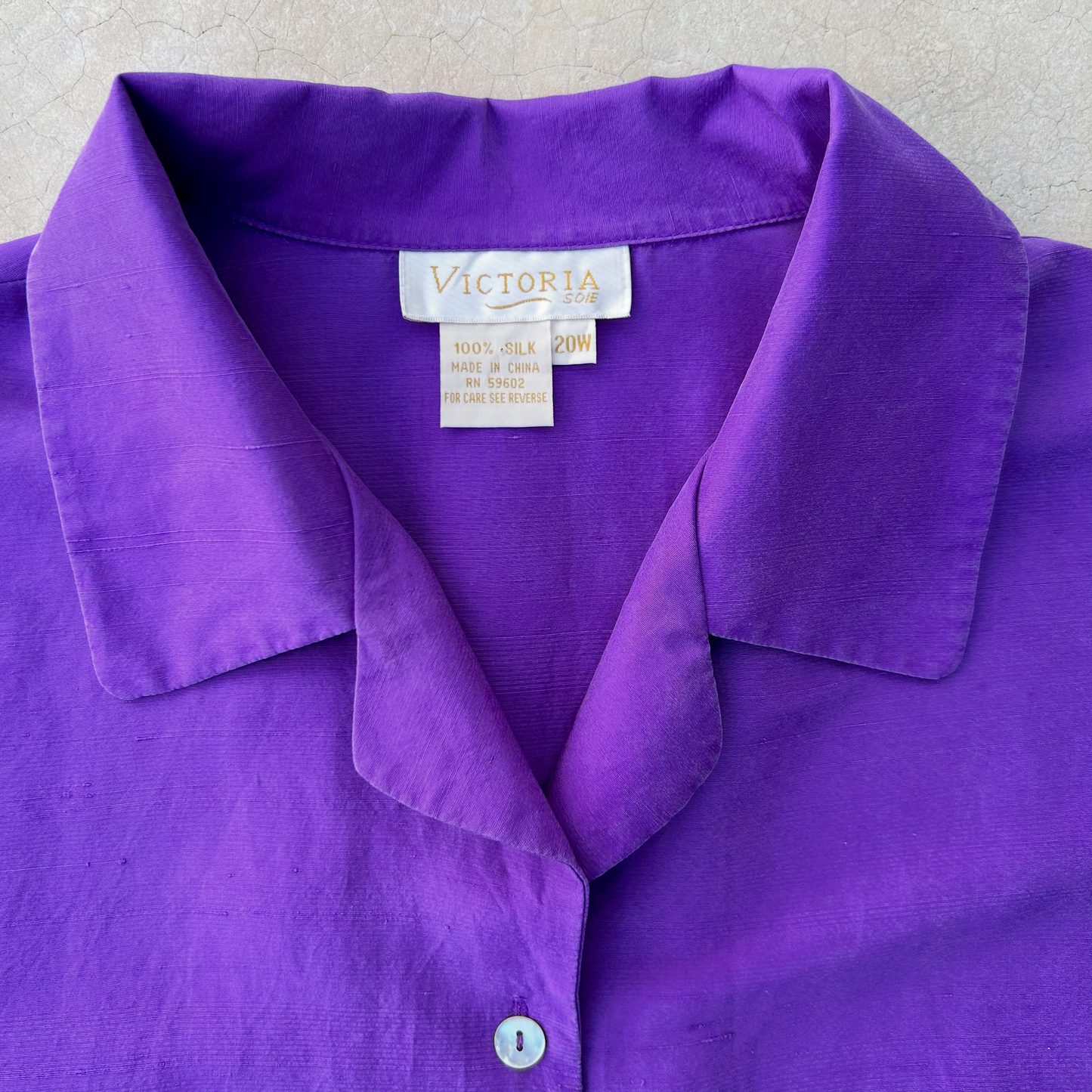 Vintage Silk Shirt ‘’Victoria Soie’’