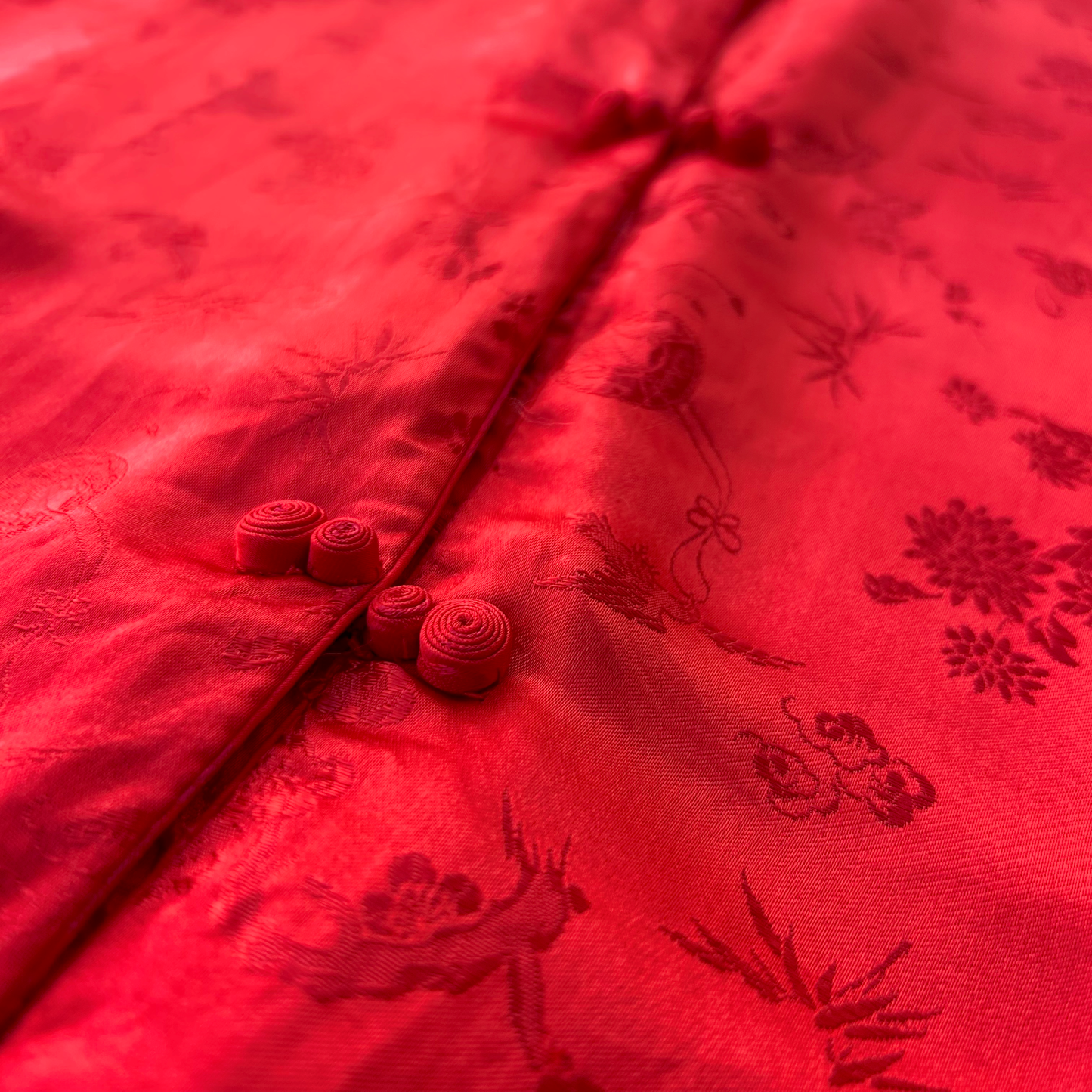 Vintage Silk Mandarin Collar Jacket ‘’Medal’’