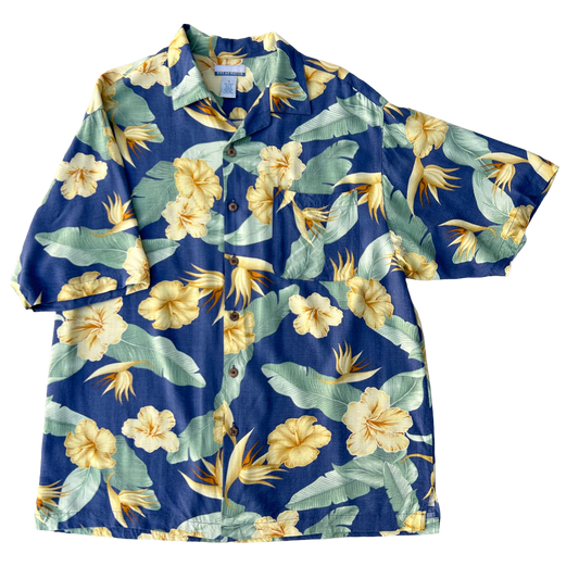 Vintage Hawaiian Rayon Shirt ‘’Break Water’’